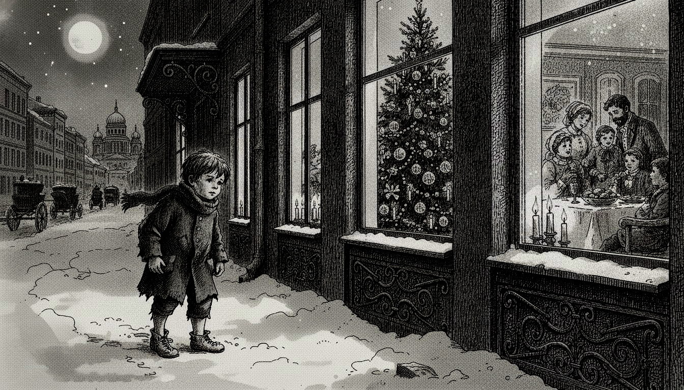 Рассказ для сочинения — Ф. М. Достоевский «Мальчик у Христа на ёлке»