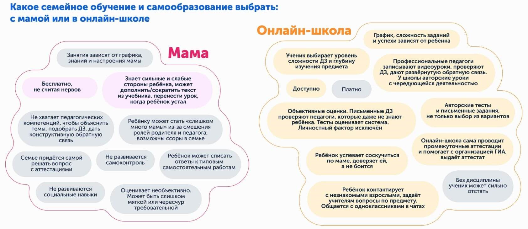 Мама или учитель: кто лучше, схема без розовых очков с минусами и плюсами