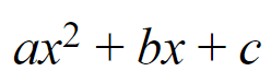 Функция y = ax2 + bx + c