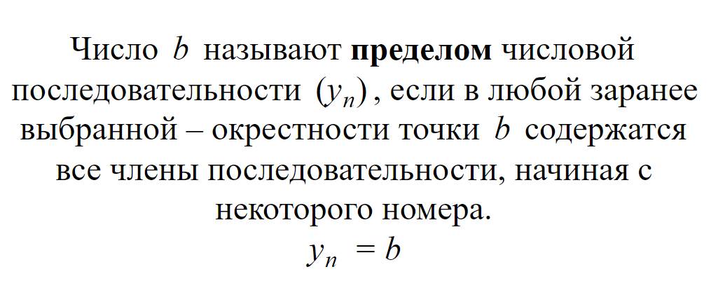 Предел числовой последовательности