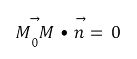 Формула уравнения плоскости, проходящей через точку перпендикулярно вектору